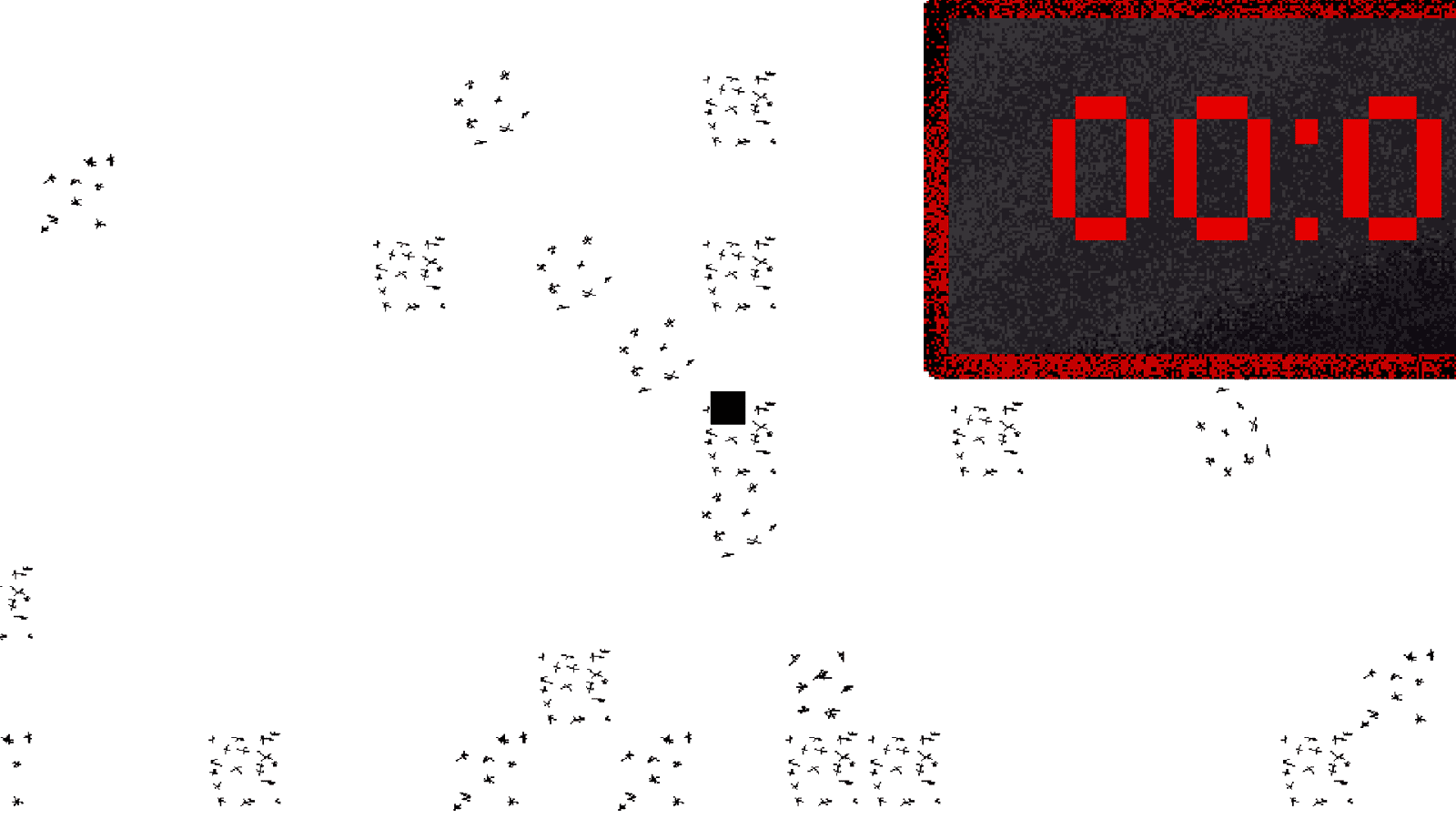 The square in a white void beside a red countdown timer