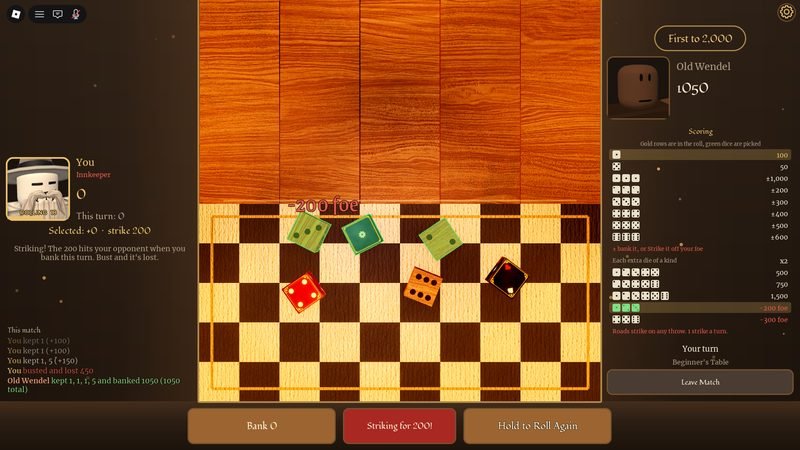 A triple of twos picked to strike 200 points off the opponent